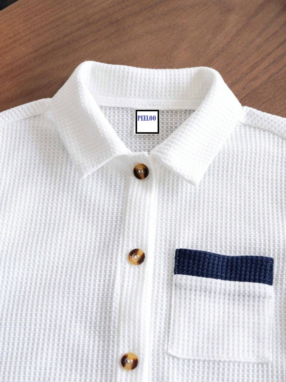Cotton Unisex White With Blue Stripes Top & Bottom Kids Wear Set