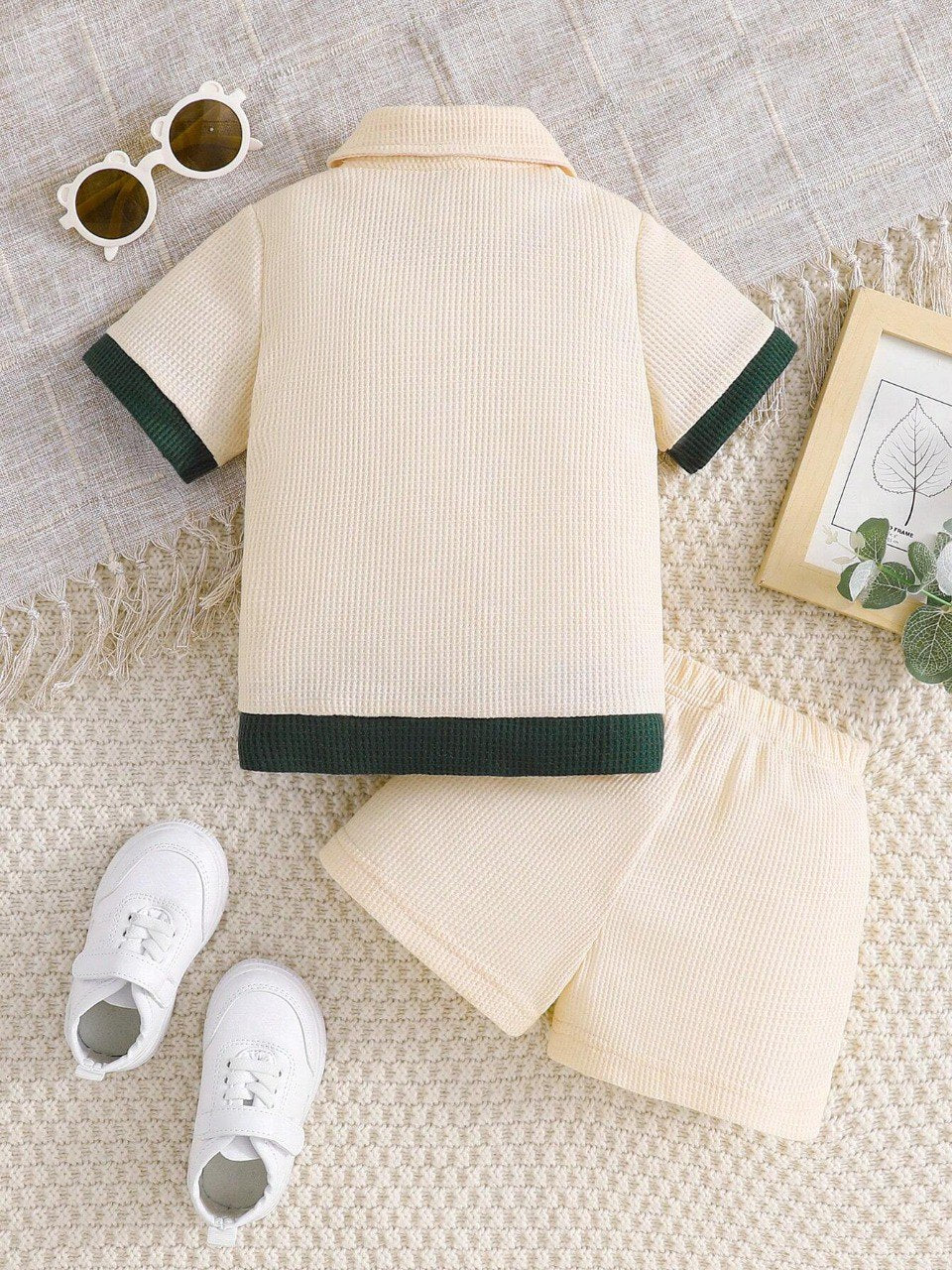 Monochrome Contrast Co-ord Set – Kids' Top & Bottom Combo