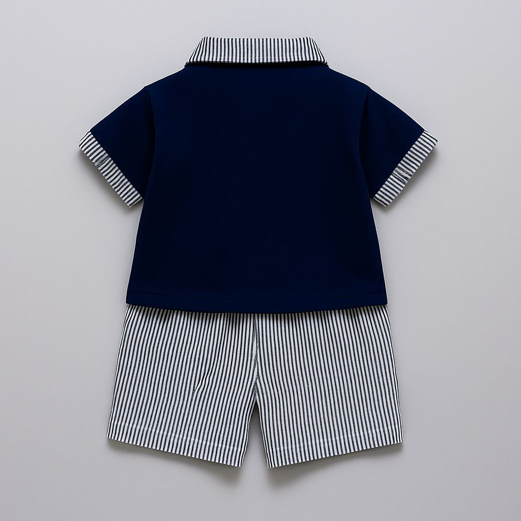 Little Trend Lining Print Co-ord Set