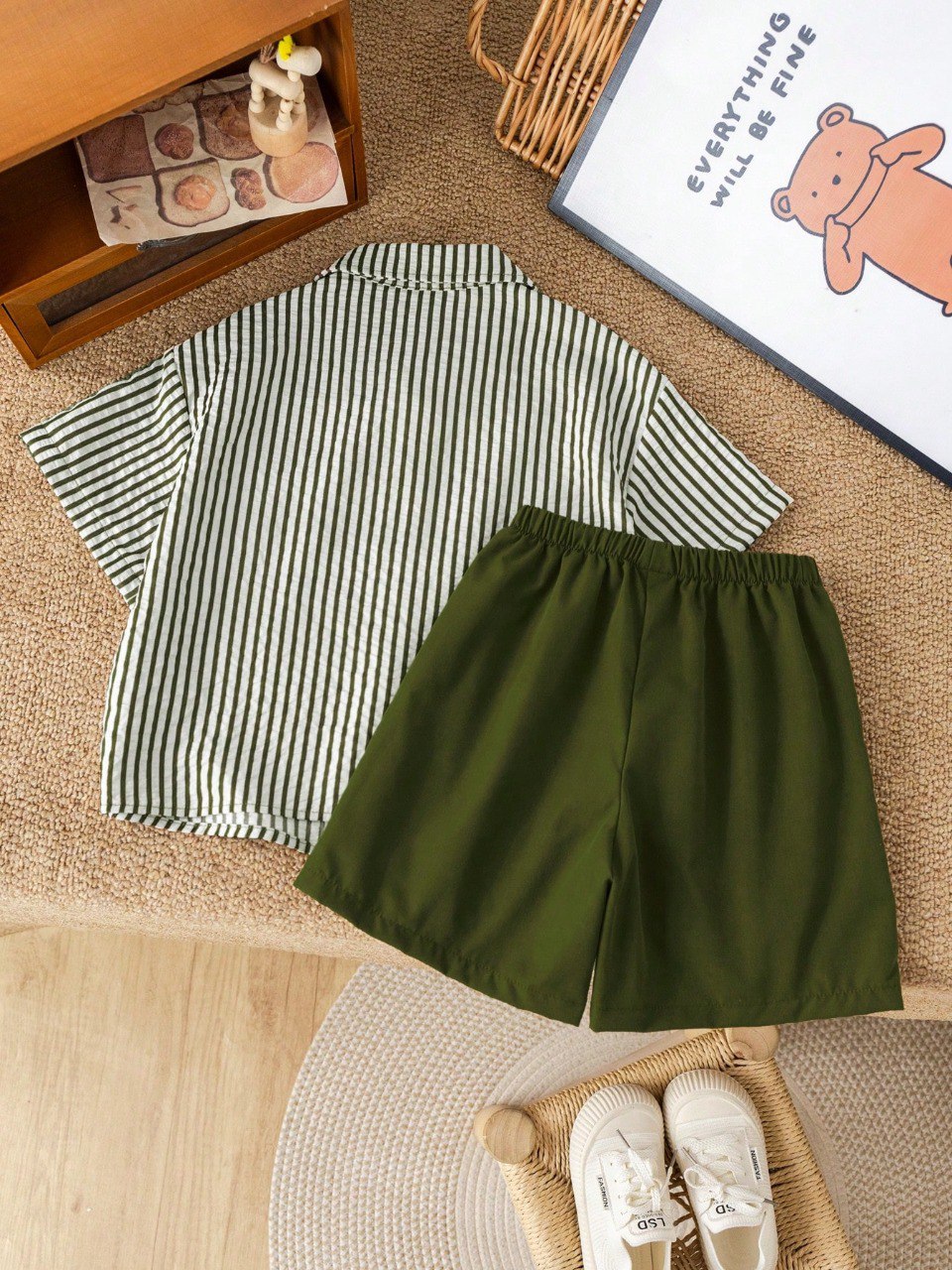 Stylish Striped Top and Bottom Set for Kids