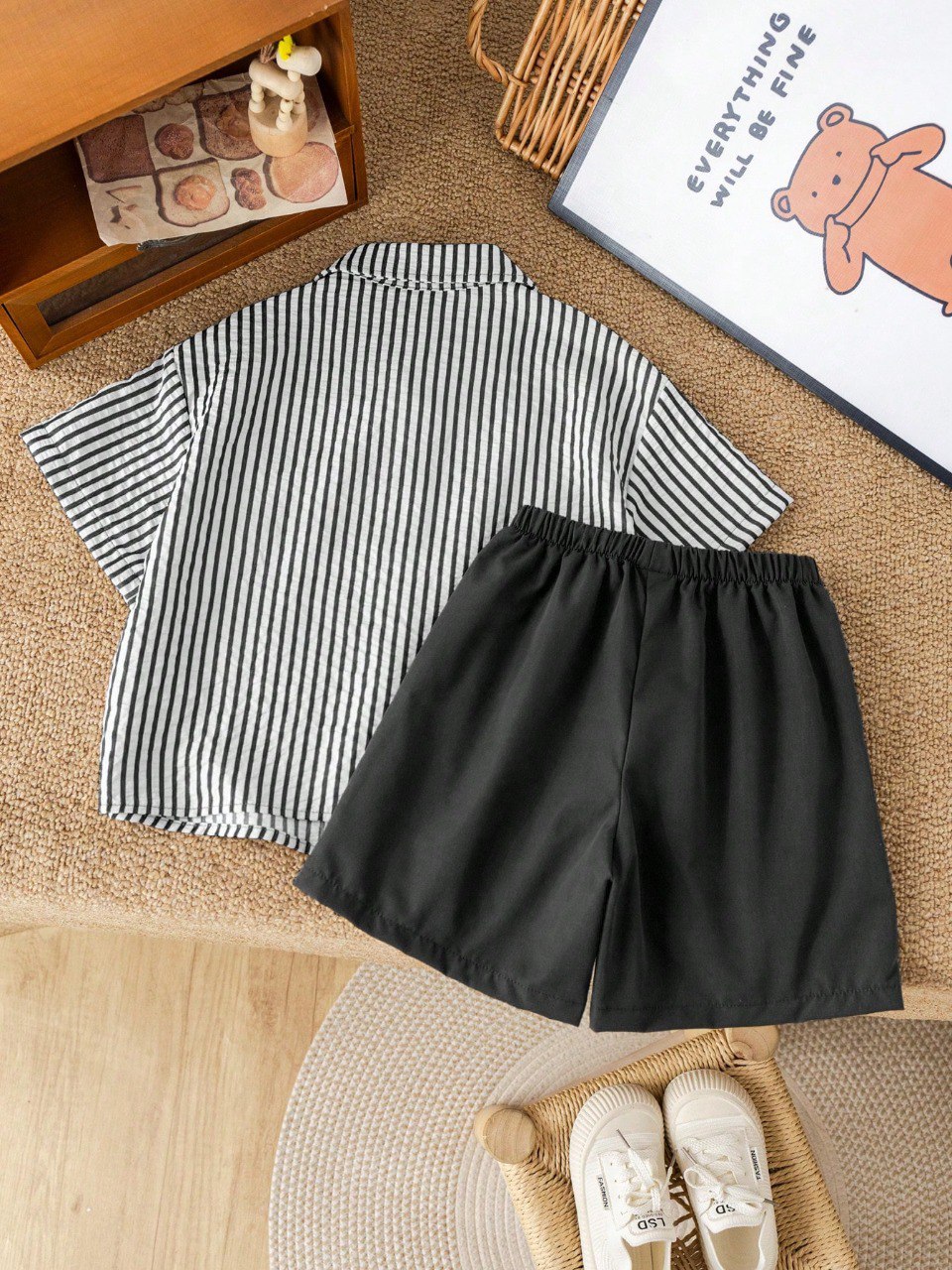 Stylish Striped Top and Bottom Set for Kids