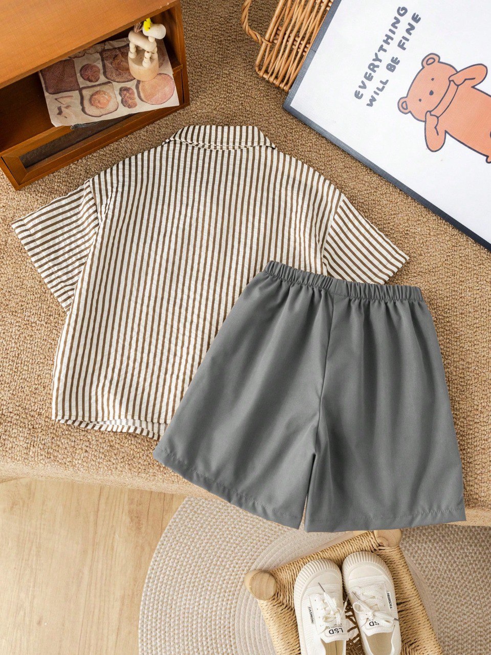 Stylish Striped Top and Bottom Set for Kids
