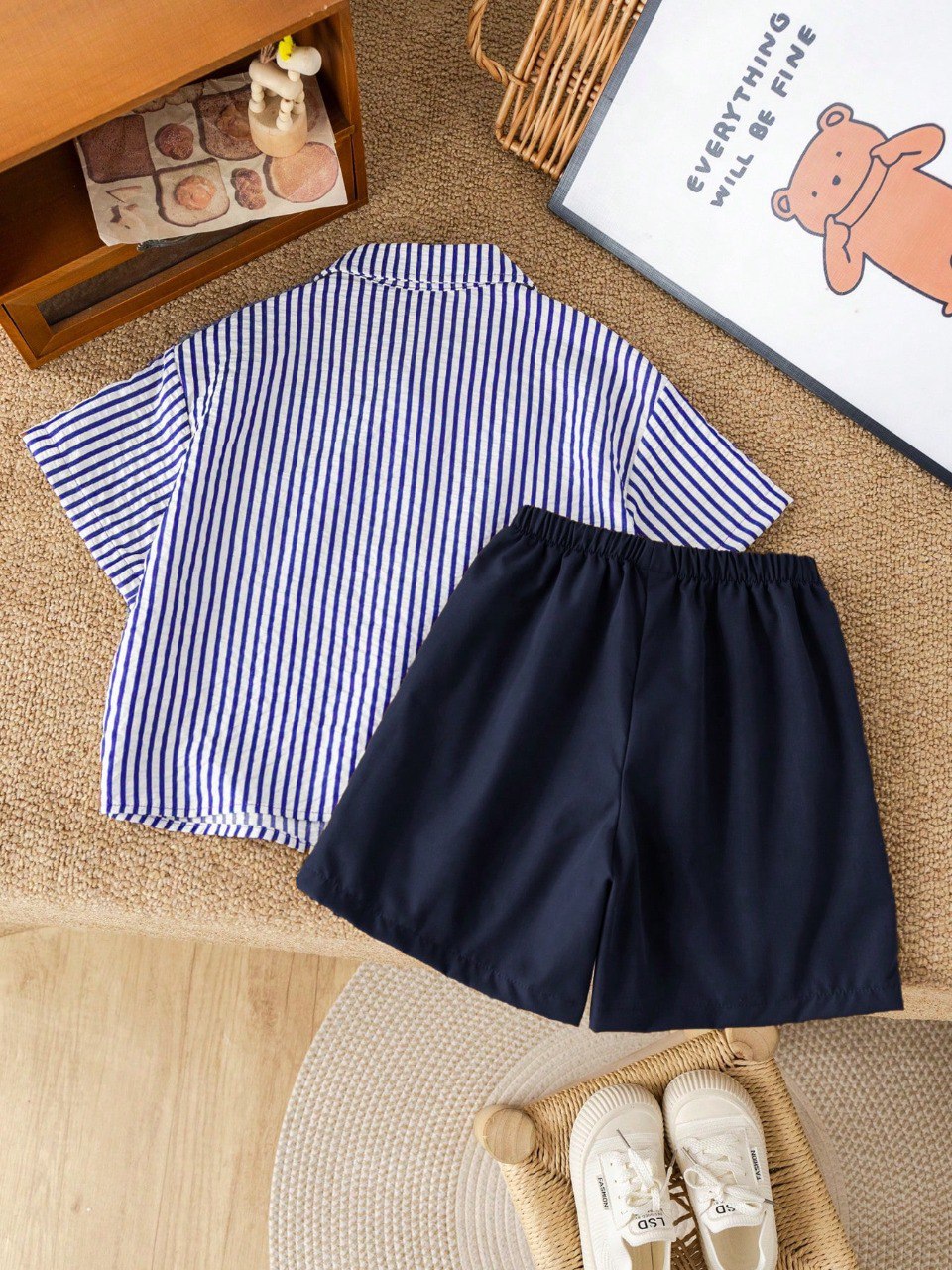 Stylish Striped Top and Bottom Set for Kids