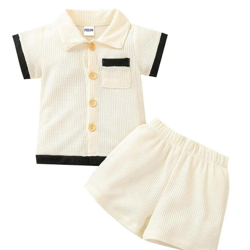 Monochrome Contrast Co-ord Set – Kids' Top & Bottom Combo