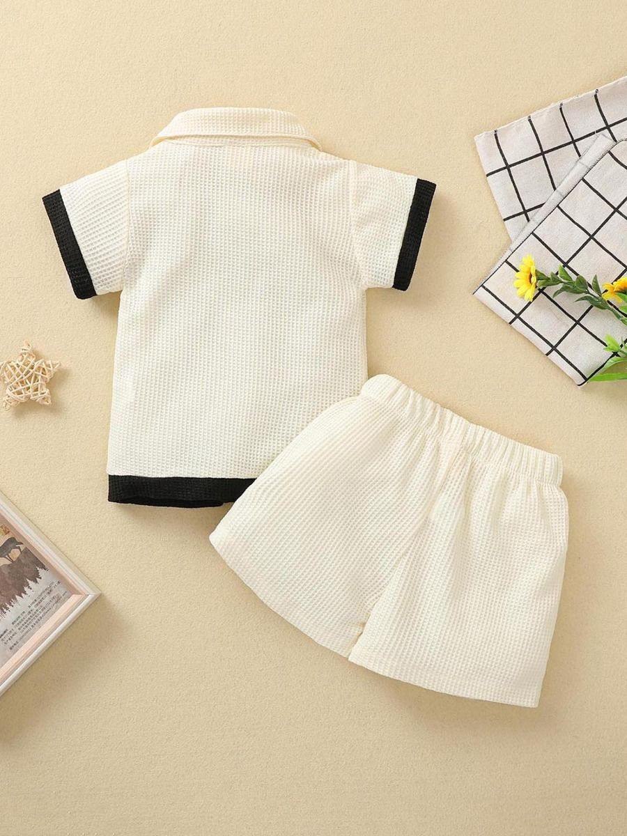 Monochrome Contrast Co-ord Set – Kids' Top & Bottom Combo