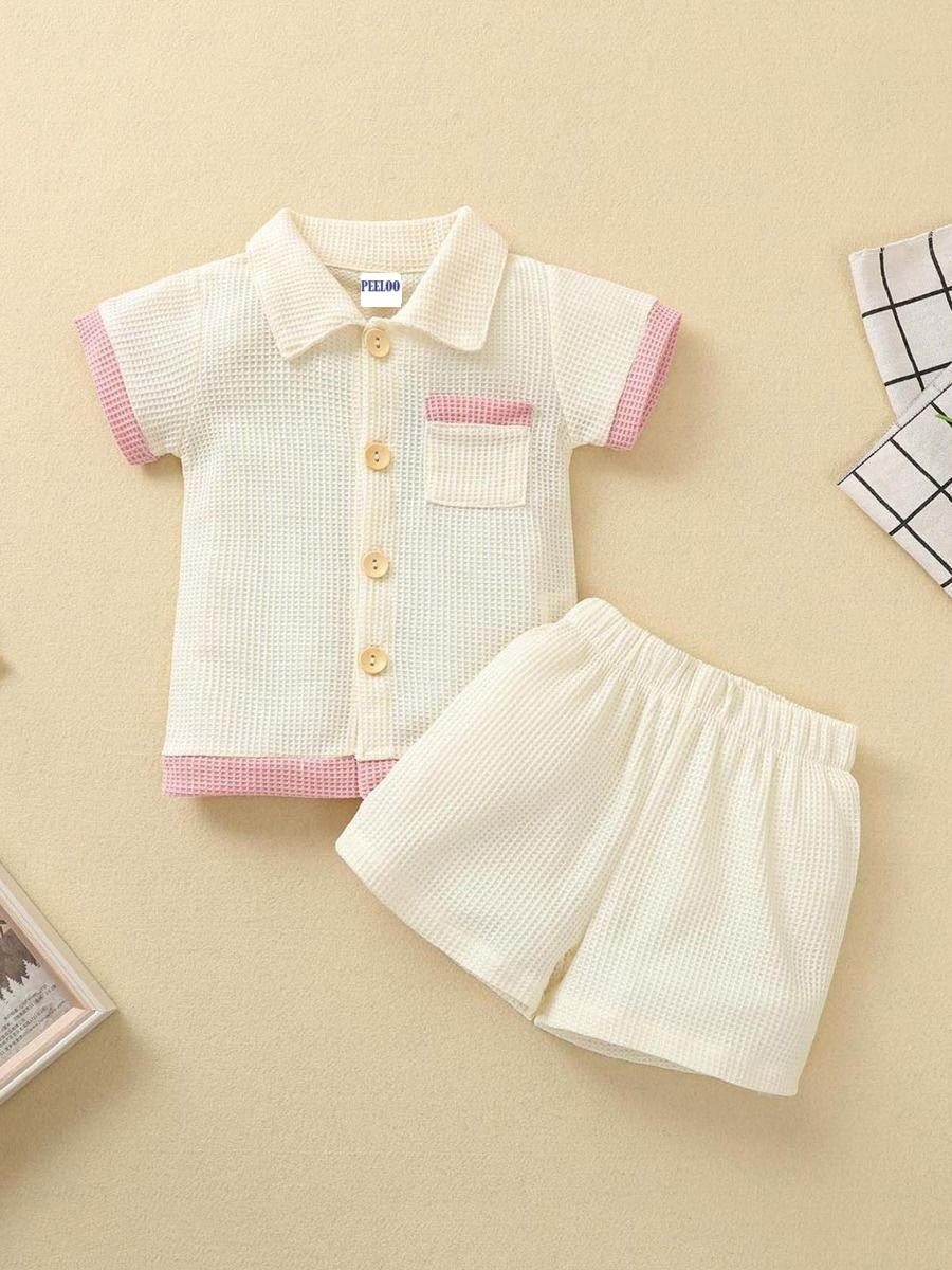 Monochrome Contrast Co-ord Set – Kids' Top & Bottom Combo