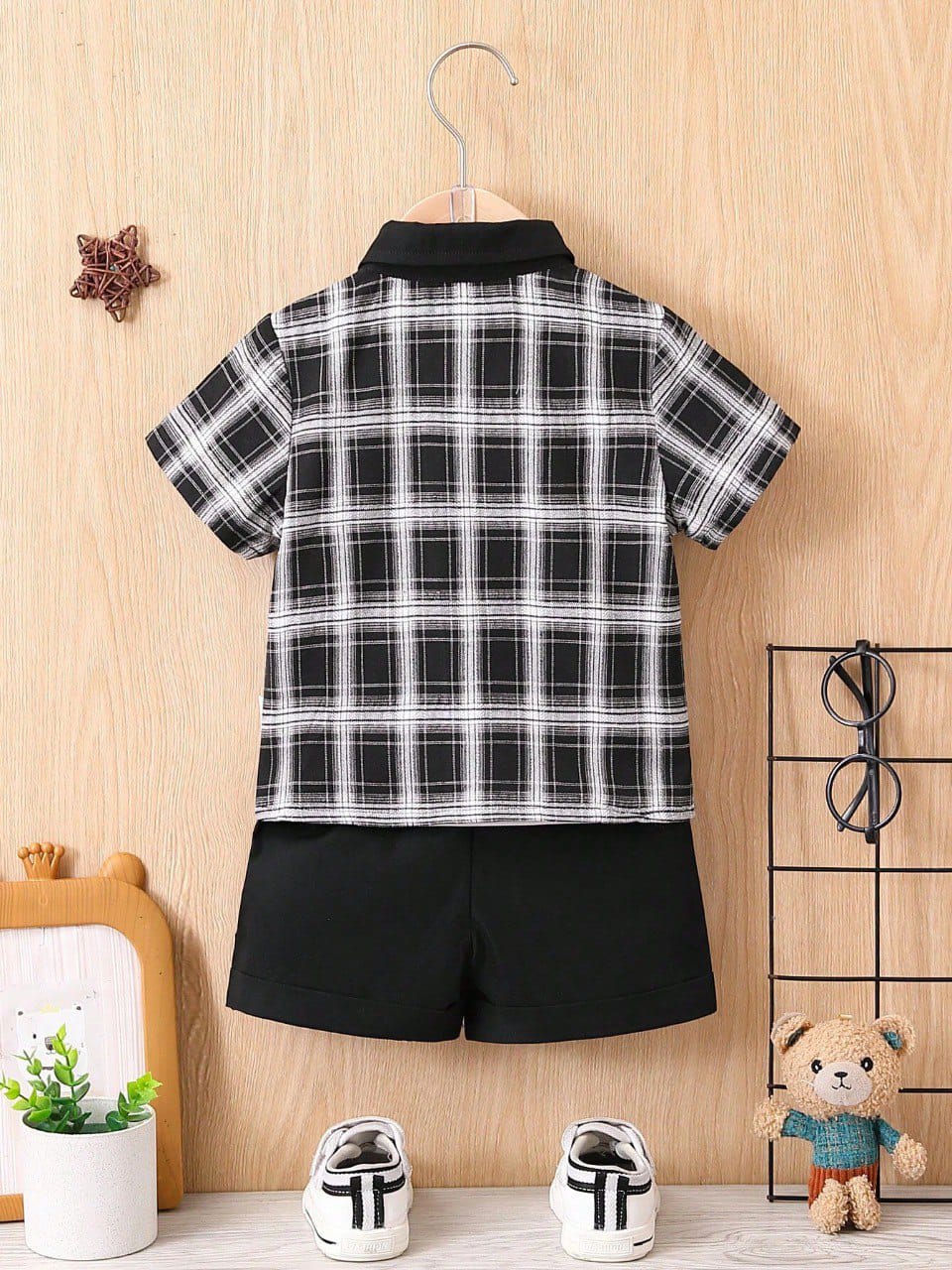 Kids Stylish & Comfortable Checked Shirt and Shorts Co-Ord Set