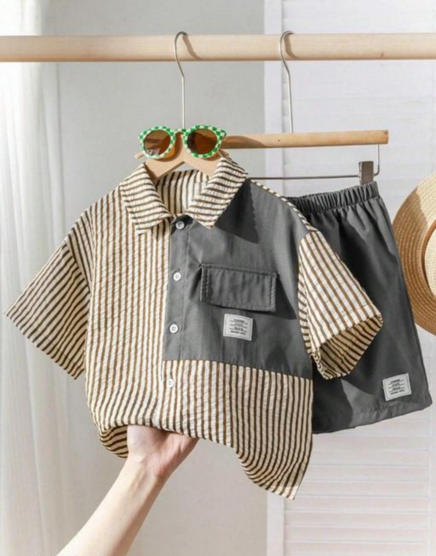 Stylish Striped Top and Bottom Set for Kids