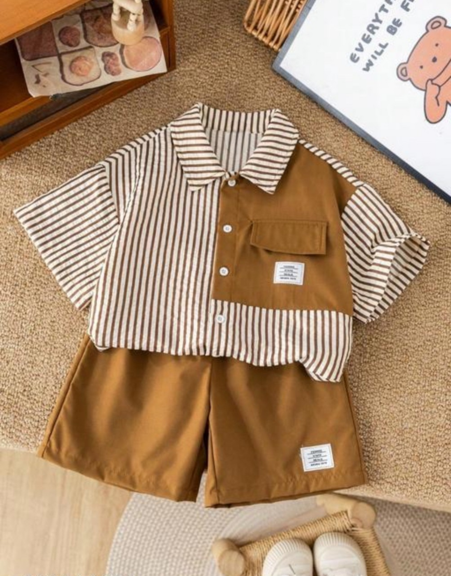 Stylish Striped Top and Bottom Set for Kids
