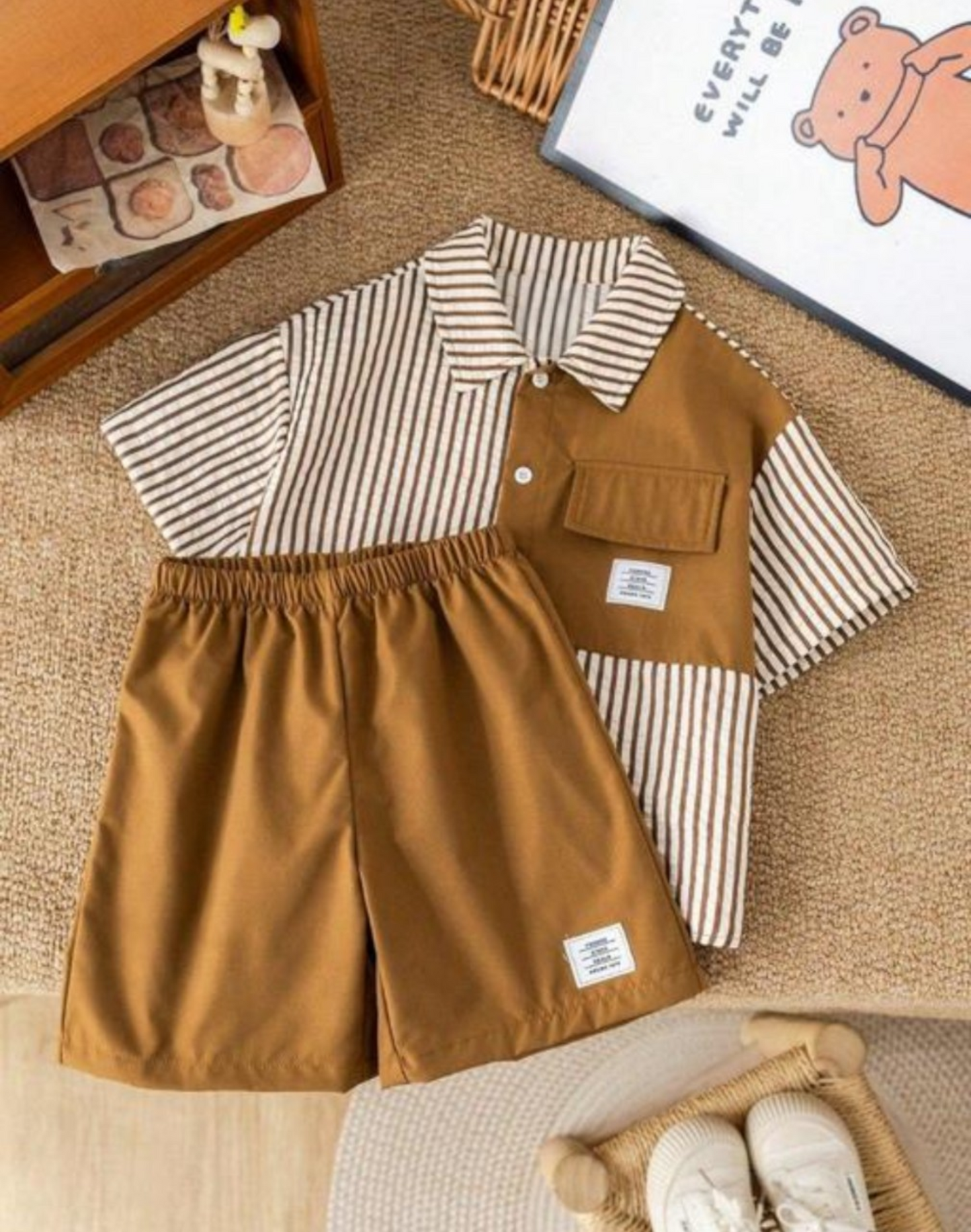 Stylish Striped Top and Bottom Set for Kids