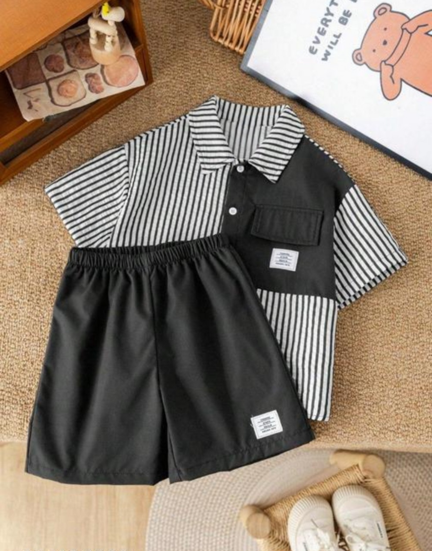 Stylish Striped Top and Bottom Set for Kids