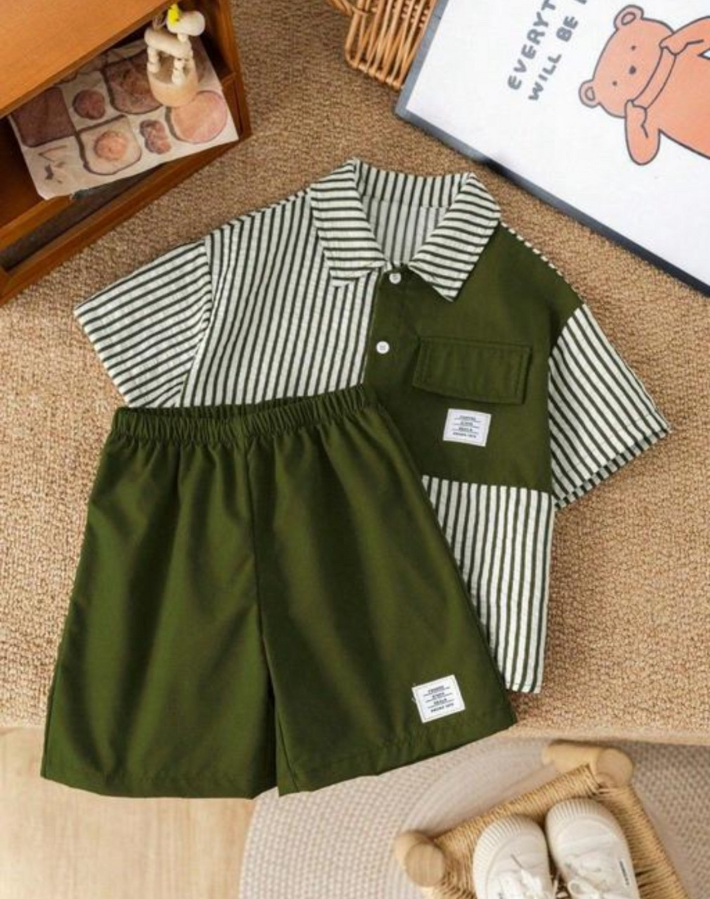 Stylish Striped Top and Bottom Set for Kids