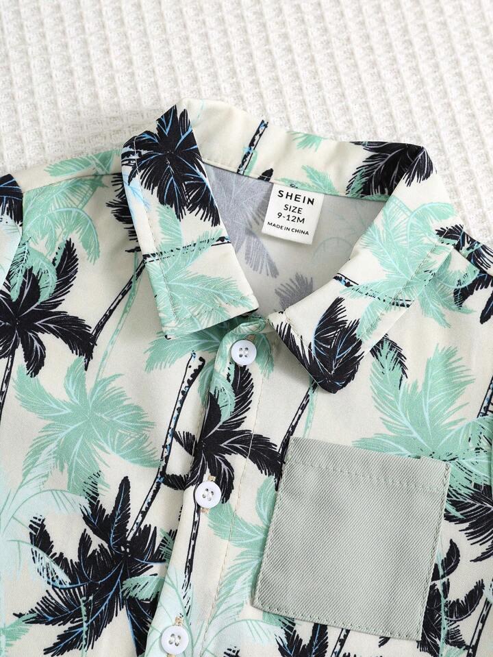 Coconut Print Twill Co-Ord Set for Kids