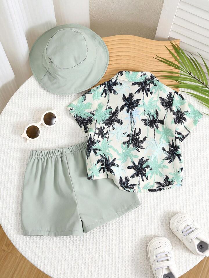 Coconut Print Twill Co-Ord Set for Kids