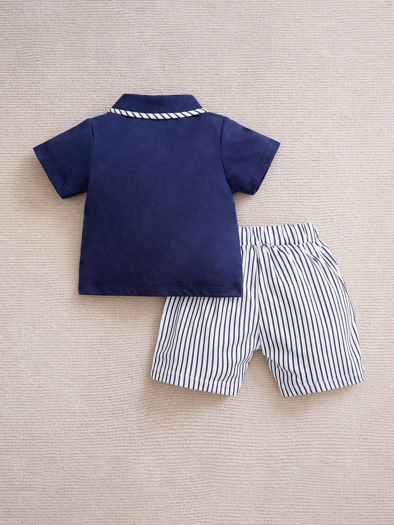 Striped Bottom Cotton Co-Ord Set for Kids
