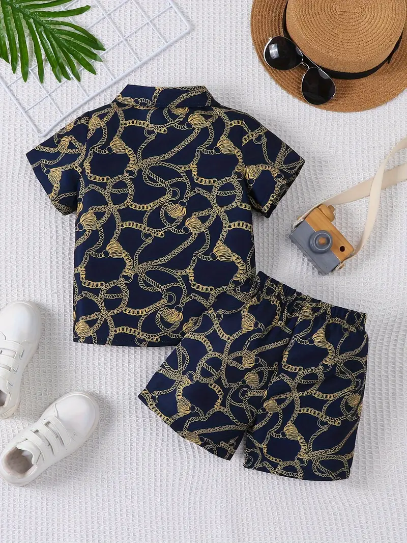 Blue Twill Fabric Top and Bottom Co-Ord Set