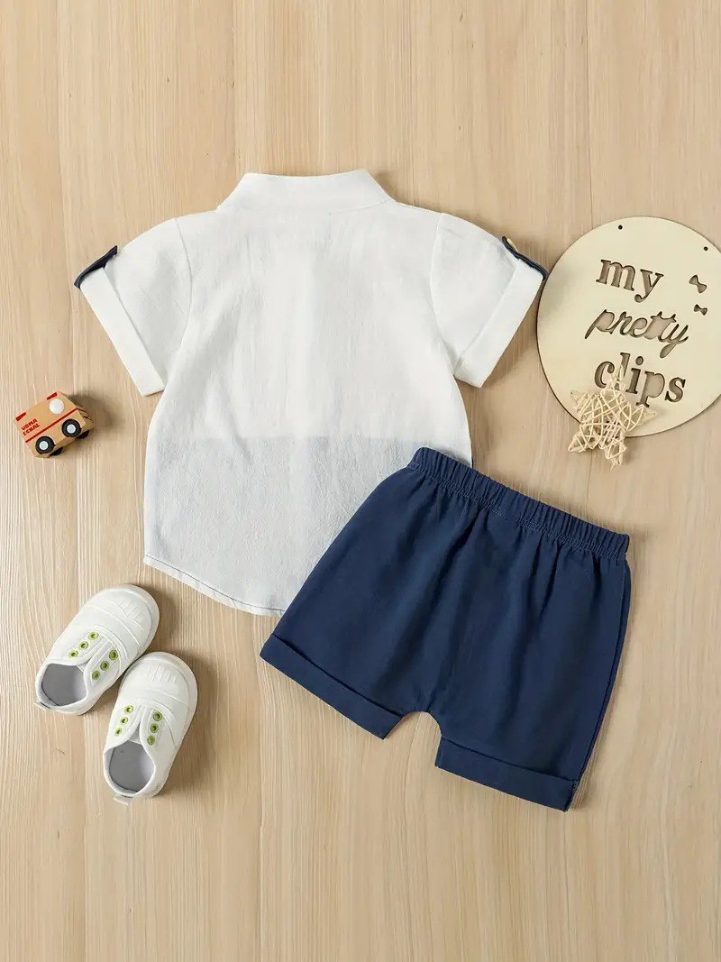 Dual Tone Stylish & Comfortable Kids Shirt and Shorts Co-Ord Top & Bottom Set