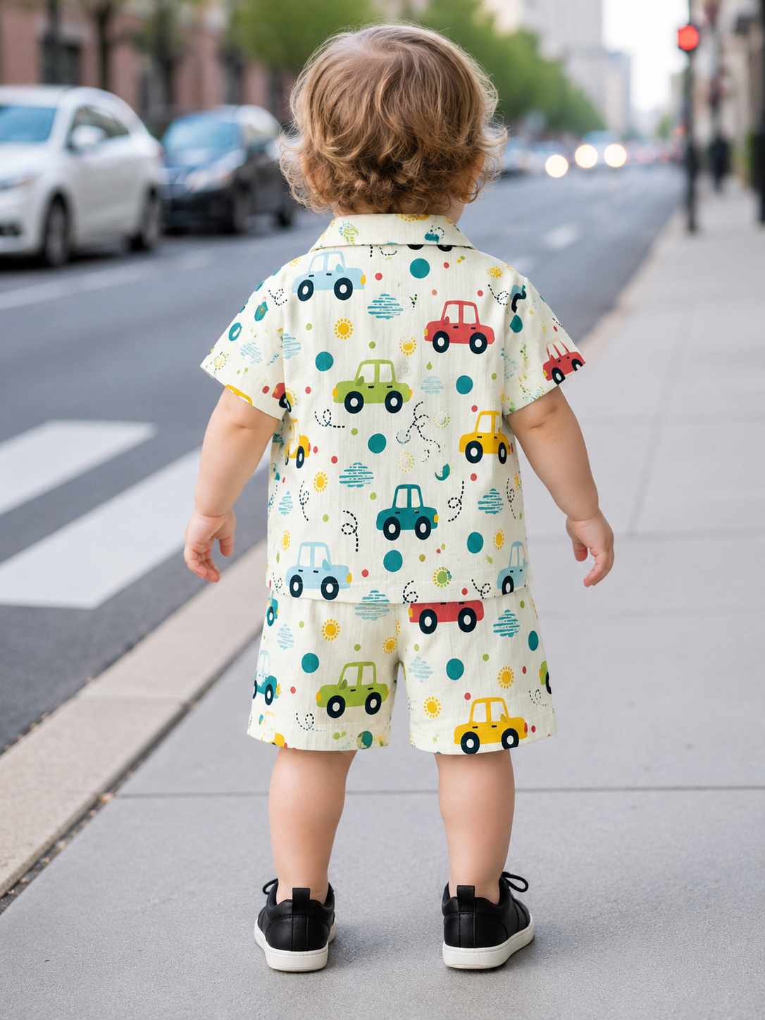 Sugar Can Car Printed Top & Bottom Set