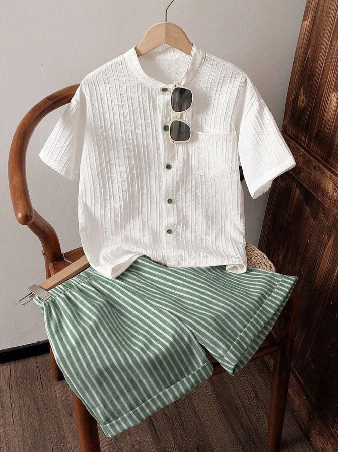 Sugar Stripe Cotton Co-Ord Set for Kids