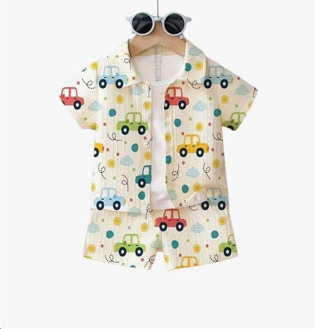 Sugar Can Car Printed Top & Bottom Set