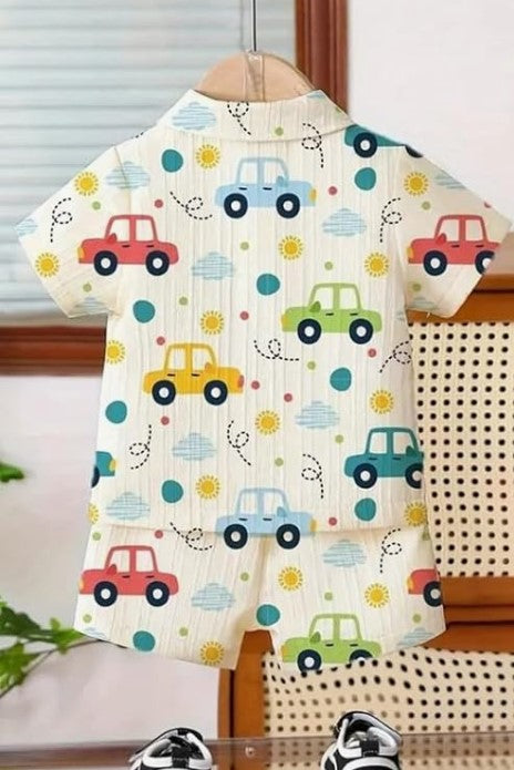Sugar Can Car Printed Top & Bottom Set