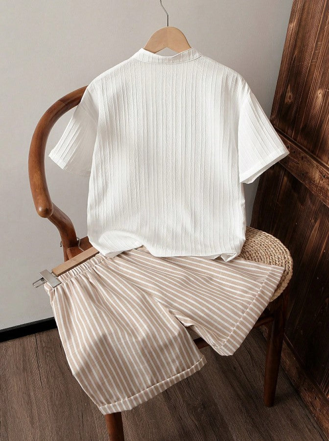 Sugar Stripe Cotton Co-Ord Set for Kids