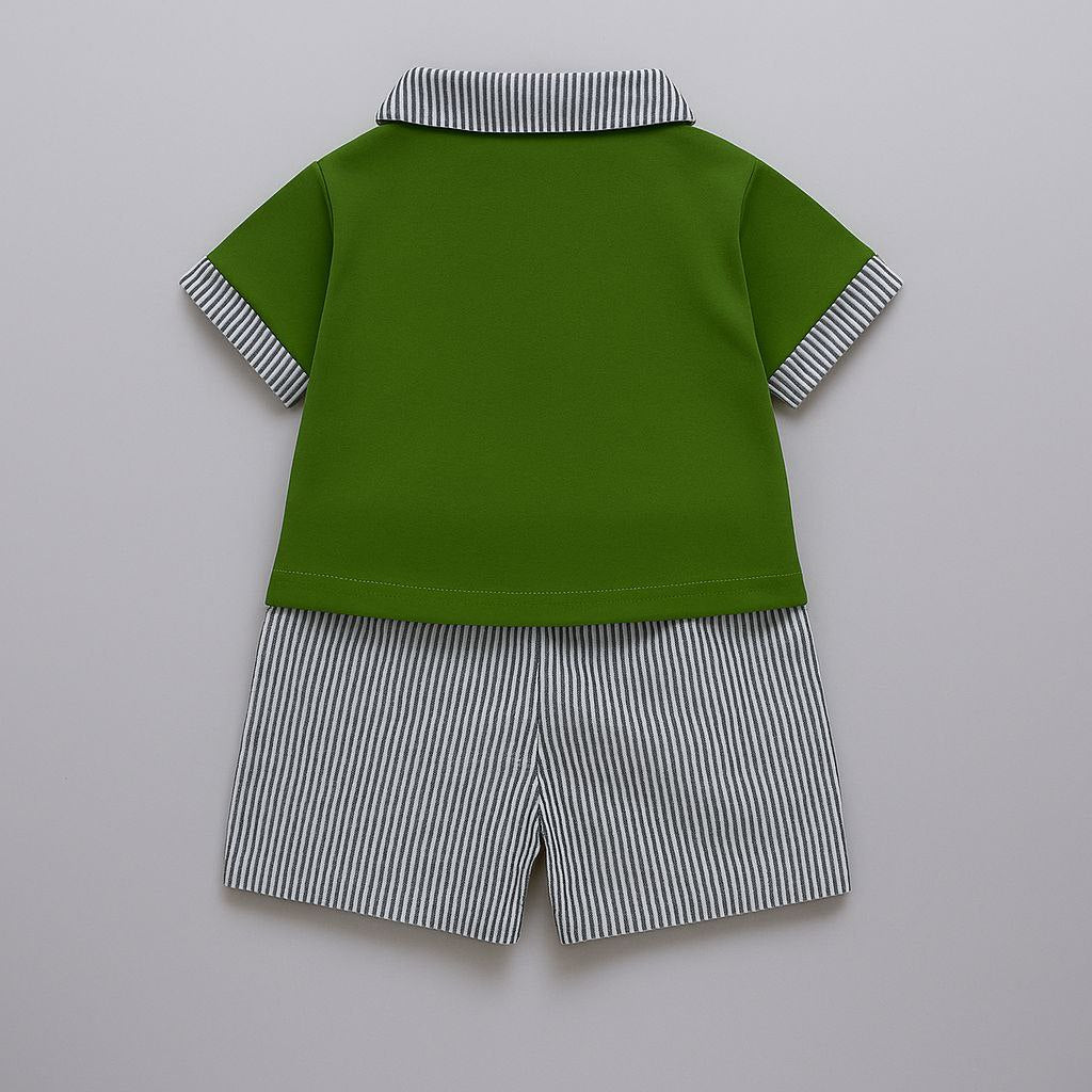 Little Trend Lining Print Co-ord Set