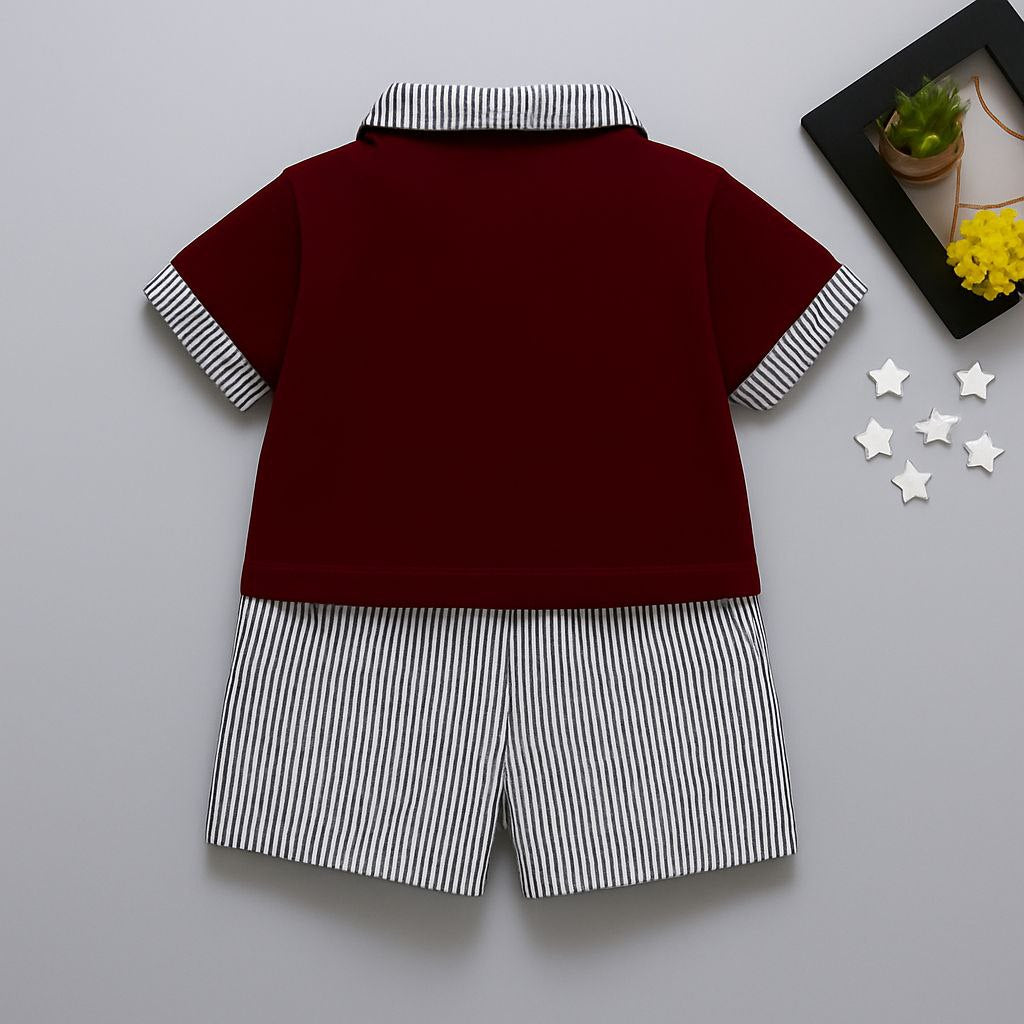 Little Trend Lining Print Co-ord Set