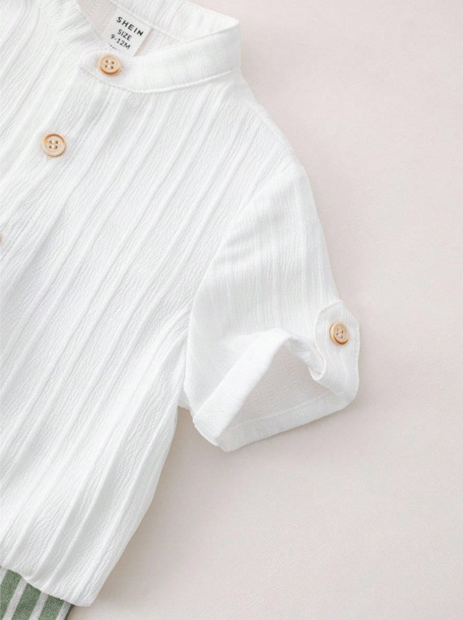 Sugar can Spandex Kids Classic Shirt & Stripe Pants Co-Ord Set