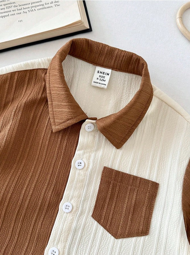 Two tone Kids Top & Bottom Set