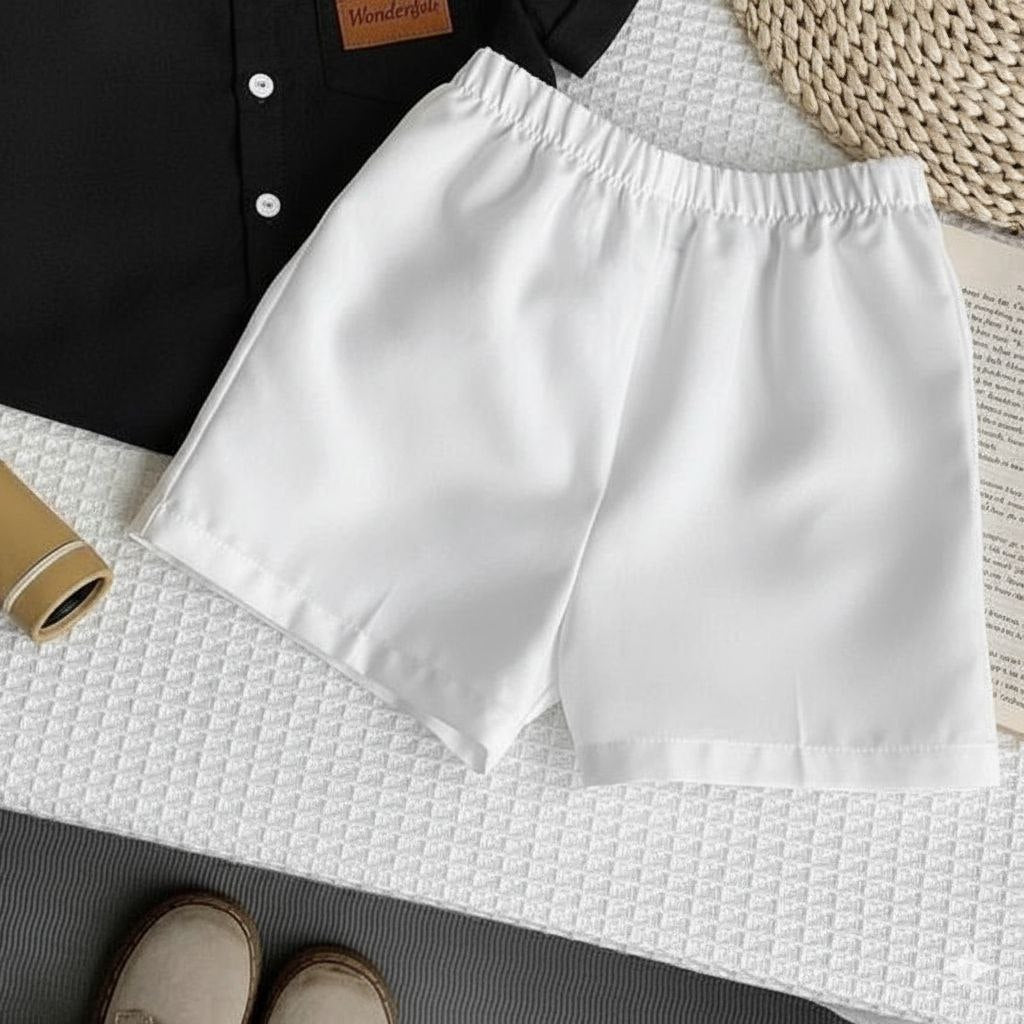 Black Popcorn Rib Comfort Kids Co-ord Set