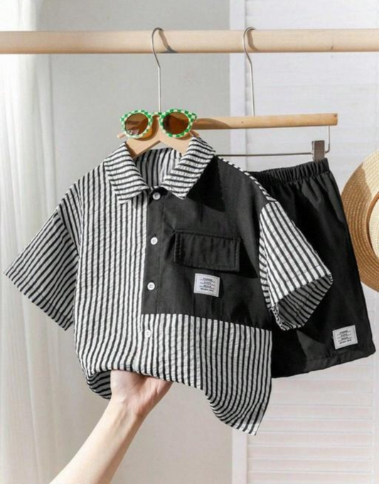 Stylish Striped Top and Bottom Set for Kids