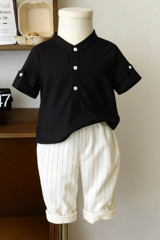 Black Comfy Kids Pant Co-ord Set