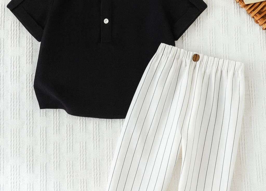 Black Comfy Kids Pant Co-ord Set
