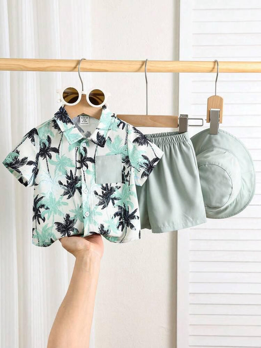 Coconut Print Twill Co-Ord Set for Kids