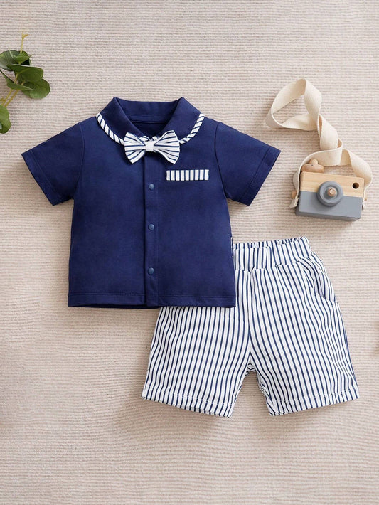 Striped Bottom Cotton Co-Ord Set for Kids