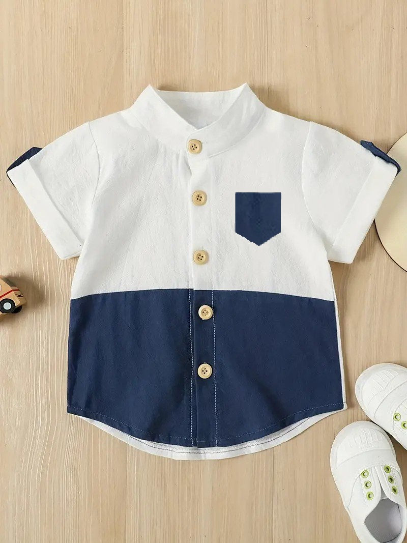 Dual Tone Stylish & Comfortable Kids Shirt and Shorts Co-Ord Top & Bottom Set